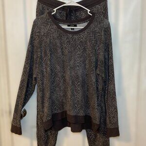 Alfani Gray Lounge Set, Gray Patterned Loungewear, Coord Set, Size M, VERY SOFT